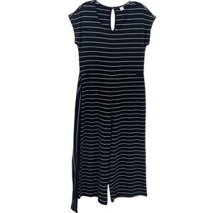 Old Navy Women's Black/White Striped Sleeveless One Piece Jumpsuit Size XS